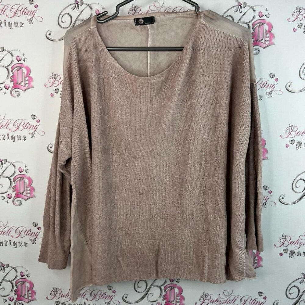 M Made in Italy sweater top tie dye Beige Long Sleeve Sweater Italy 🇮🇹